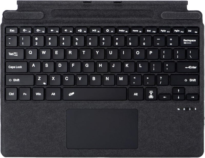 Zoof Keyboard for Microsoft Surface Pro Copilot+ (11th Edition) / Pro 11 / Pro 10 / Pro 9 / Pro 8 / Pro X, 13 inch, Detachable Type Cover with Touchpad, 7-Color Backlit & Pen Holder (Black) - Image 1